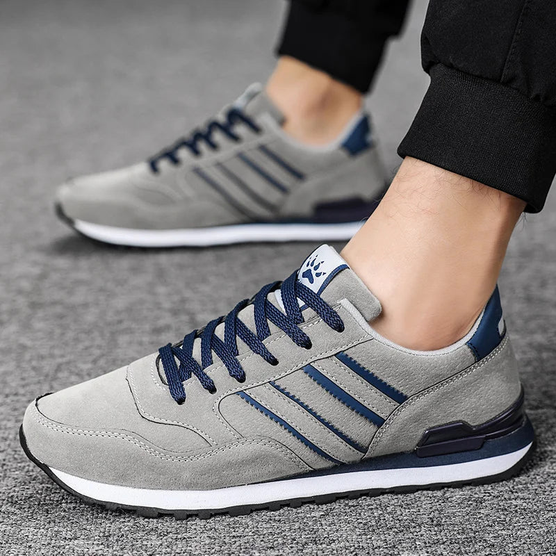 Sneakers tekstil snørelukning fleksibel gummisål komfort | Tavero