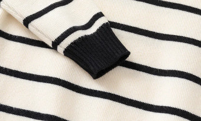 Kenvor Lio Unisex Børnesweater Stribet Langærmet Varm Vinter Komfort
