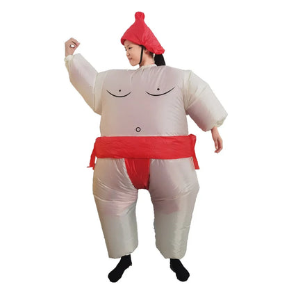 Oppusteligt Sumo Kostume Helkrops Unisex Fest | Brunner