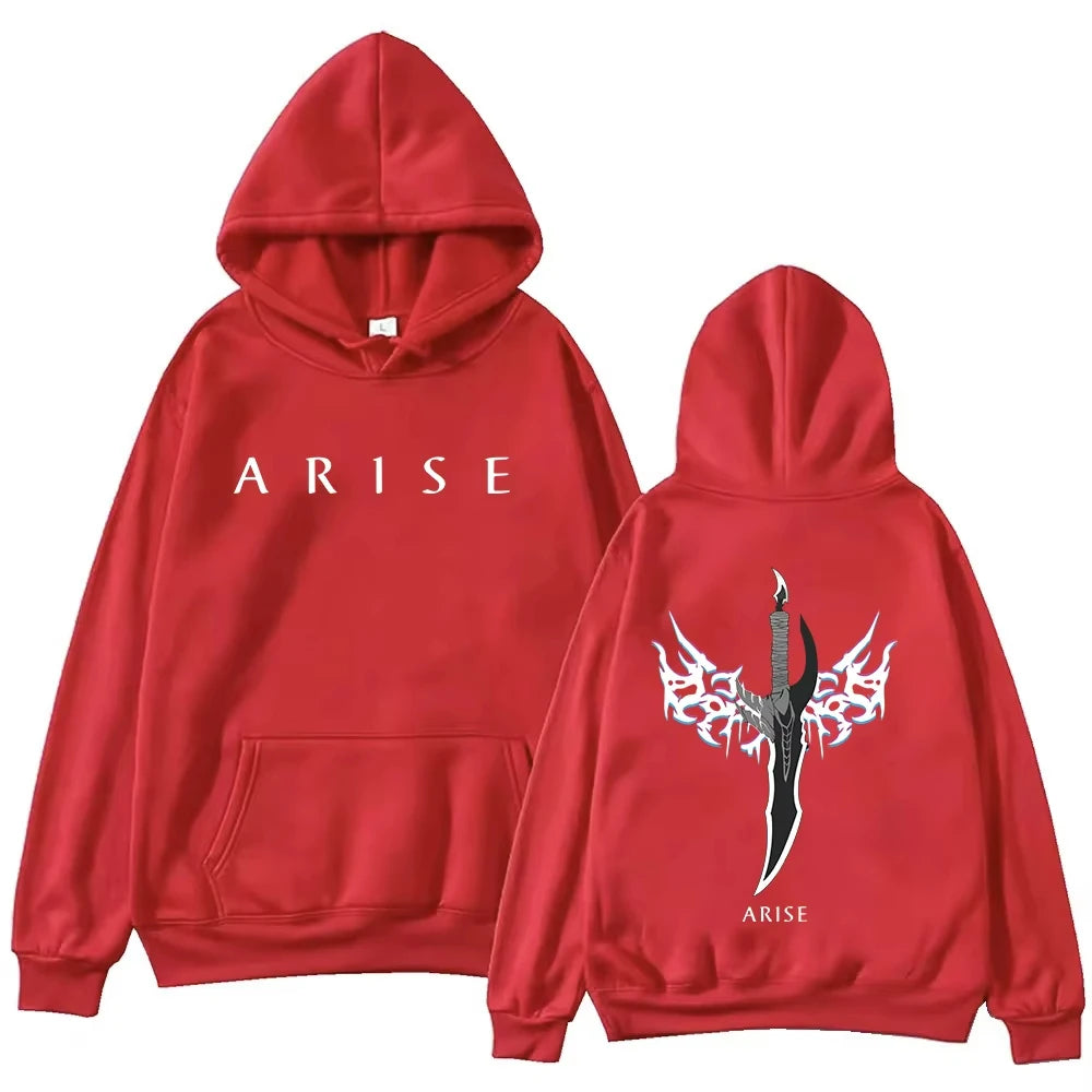 Arise Hoodie – Fleece Hættetrøje med Mørkt Print