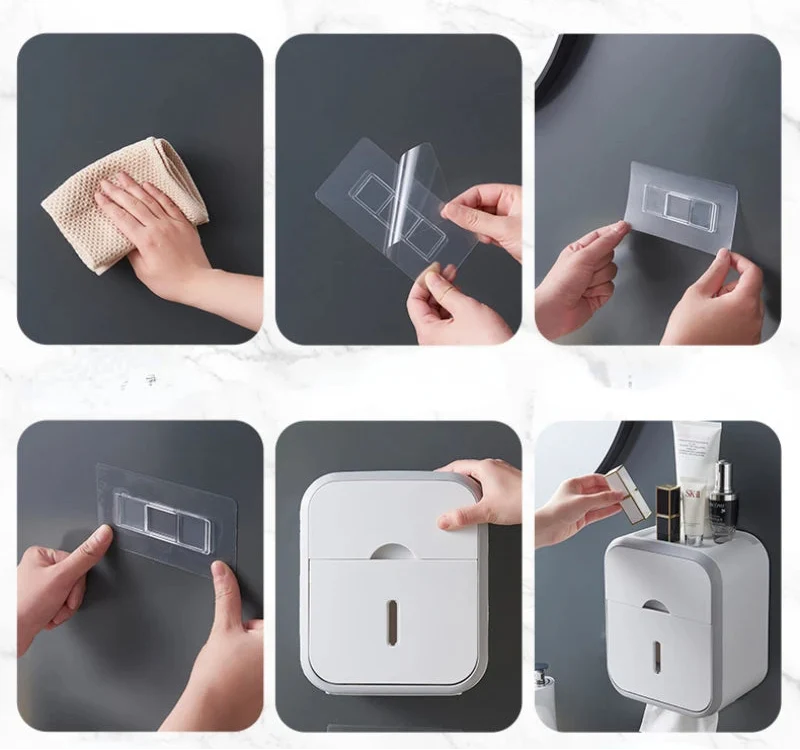 Toiletpapirholder Opbevaring Vægmontering Badeværelse | RollGuard