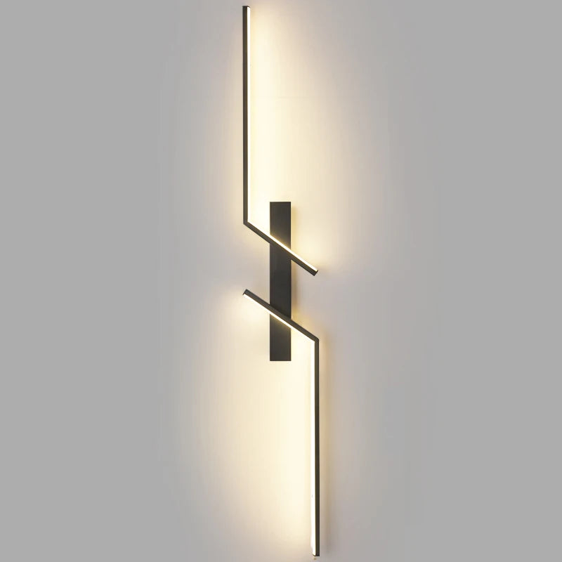 Moderne LED Væglampe Aluminium Sort | Lucro