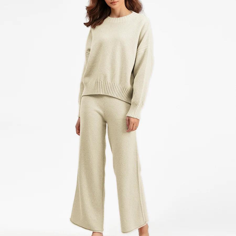Strik Sæt Oversized Komfort Casual | Norixa