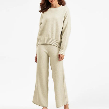 Strik Sæt Oversized Komfort Casual | Norixa