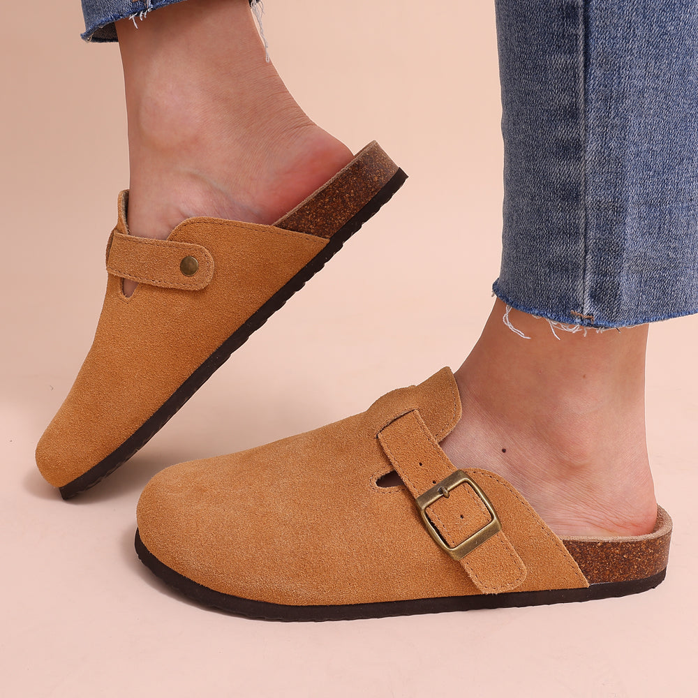 Clogs ruskind komfort kork fodseng | Solevik