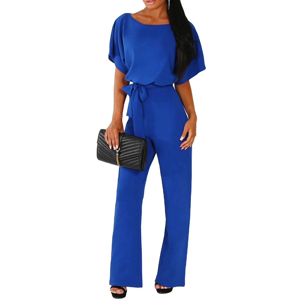 Jumpsuit med Elegant Taljebånd Sommer Pasform | Velmira
