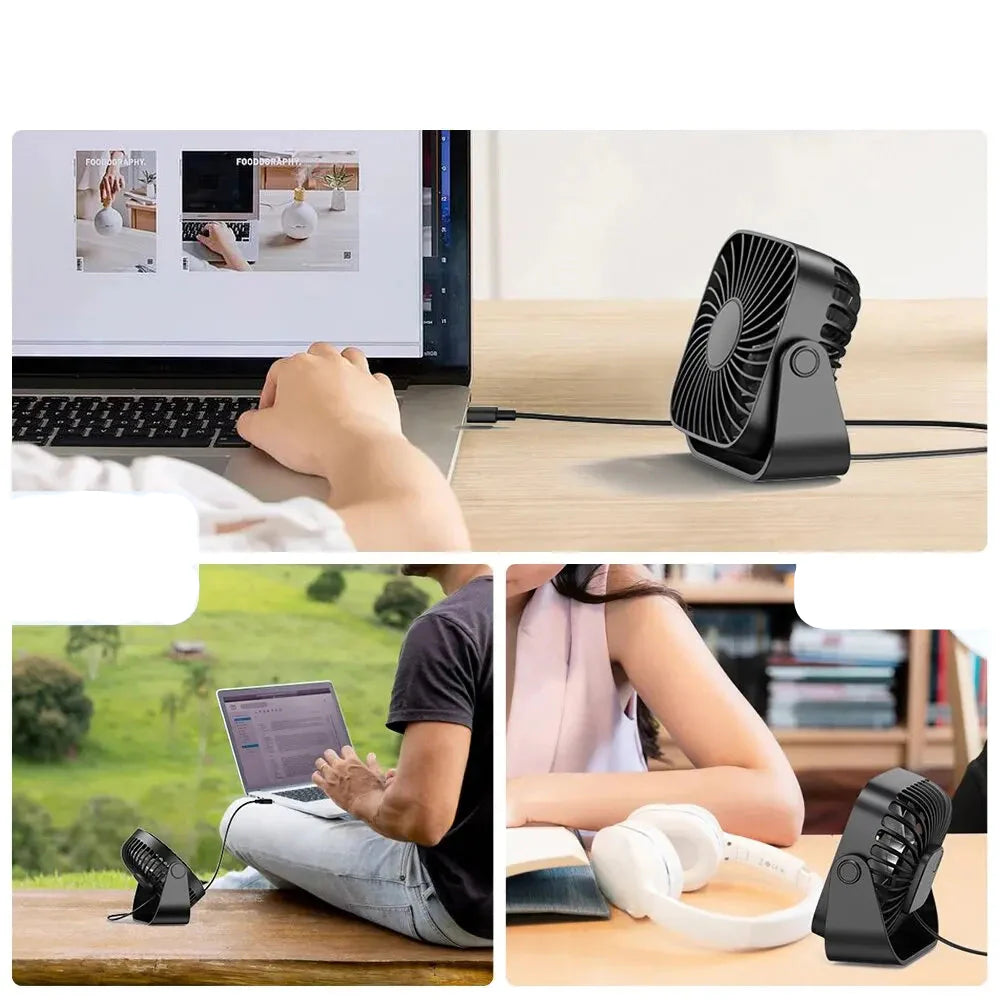 USB Bordventilator 360° Justerbar | AeroPulse