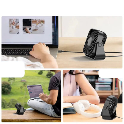 USB Bordventilator 360° Justerbar | AeroPulse