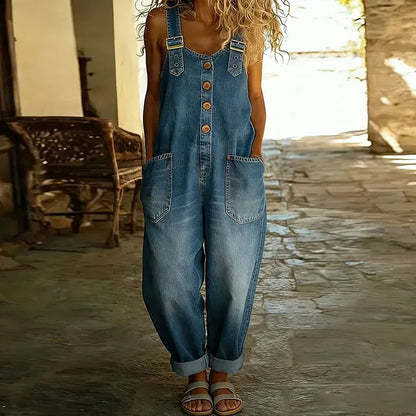 Wide Leg Jumpsuit Høj Talje Polyester | Salenza
