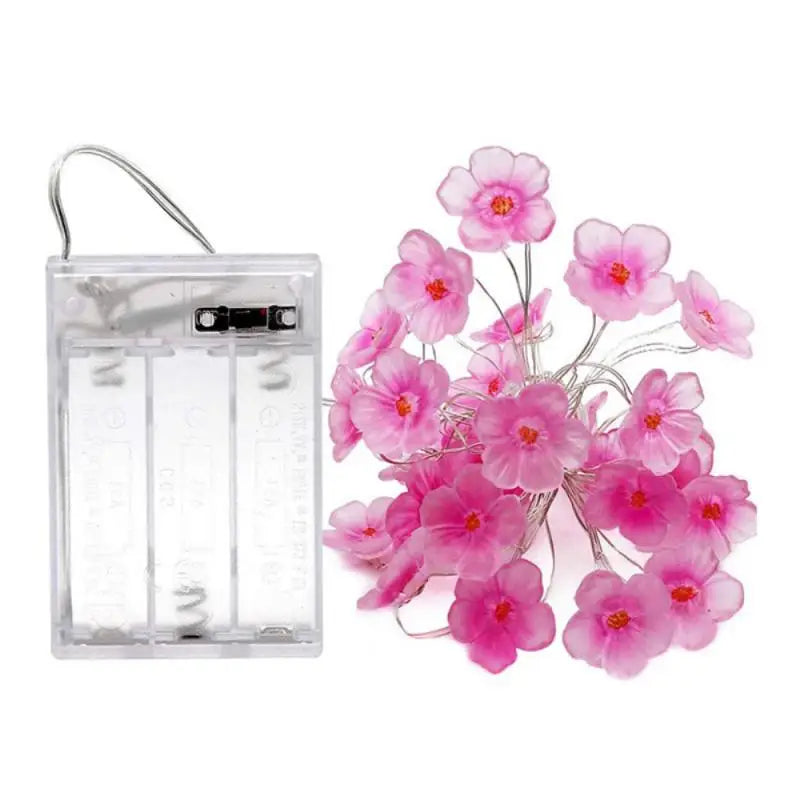 Dekorativ LED-lyskæde med blomster og batteridrift | Floryn