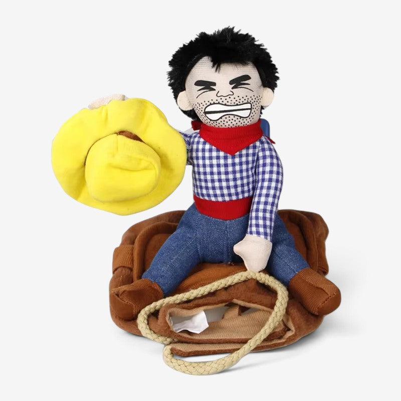 Cowboy hundekostume med rytterfigur sadeldesign velcrolukning til fest og udklædning | Bruno