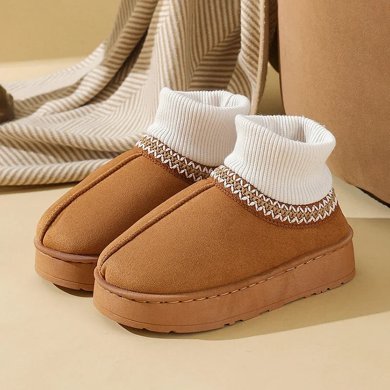 Forede damesko med plys imiteret ruskind slip-on høj model | Iris