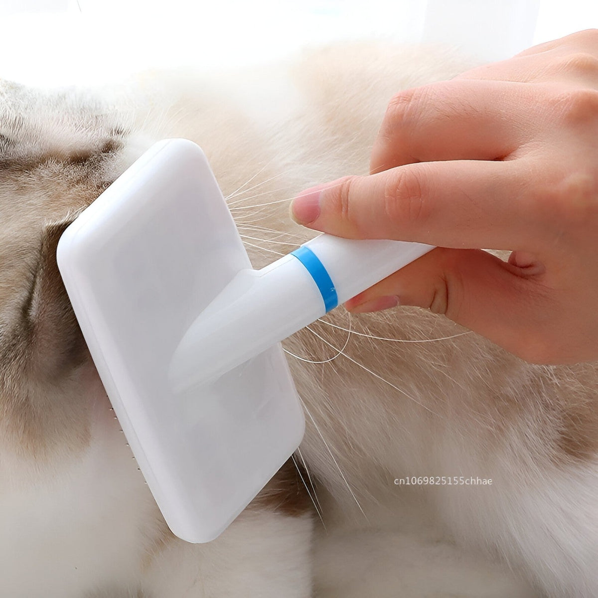 Skånsom pelsbørste til hunde og katte med ergonomisk skridsikkert håndtag | Valérie