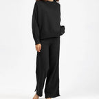 Strik Sæt Oversized Komfort Casual | Norixa