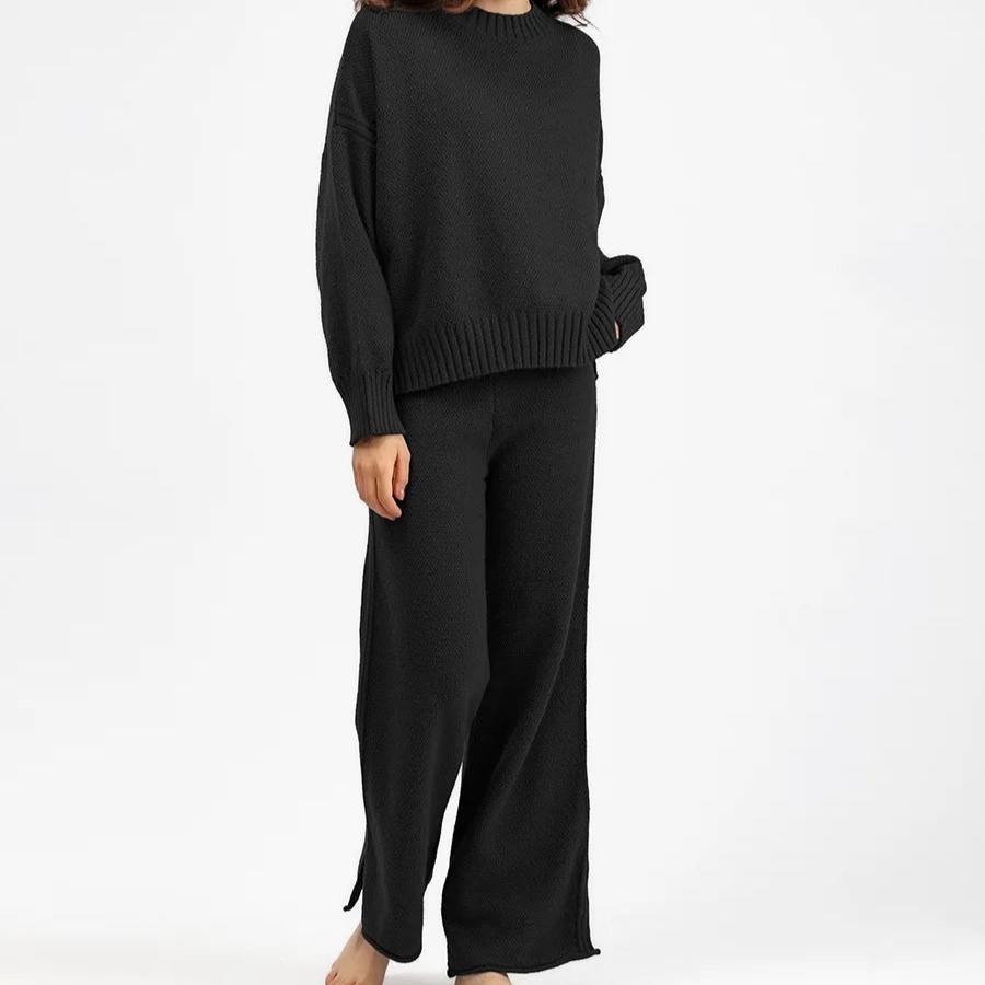Strik Sæt Oversized Komfort Casual | Norixa