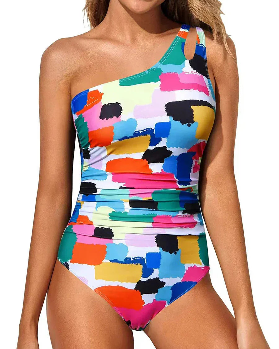 Badedragt asymmetrisk shaping stretch sommer | Alvara