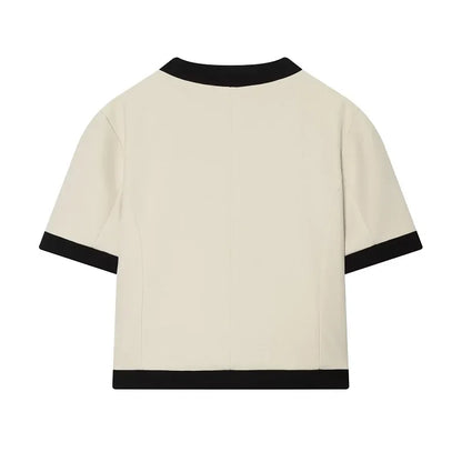 Kort Blazer Rund Hals Klassisk | Marie