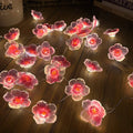 Dekorativ LED-lyskæde med blomster og batteridrift | Floryn