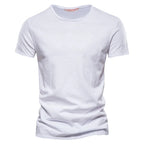 Orvex Linen Kortærmet Herre T-Shirt Bomuld Rund Hals Sommer Casual