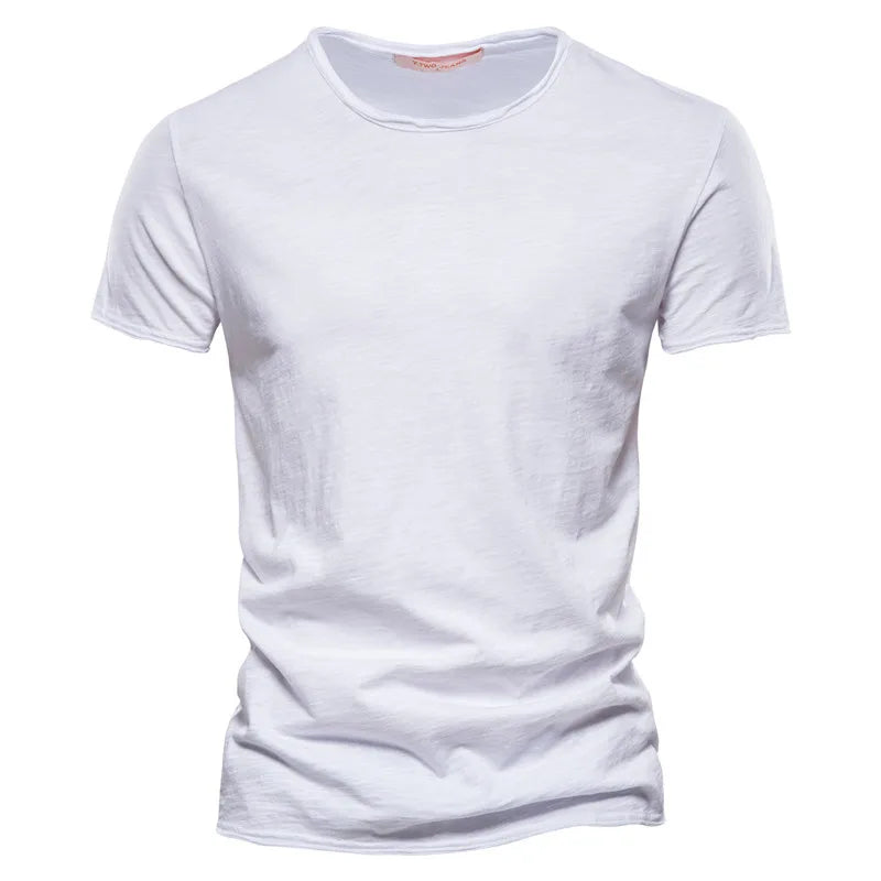 Orvex Linen Kortærmet Herre T-Shirt Bomuld Rund Hals Sommer Casual