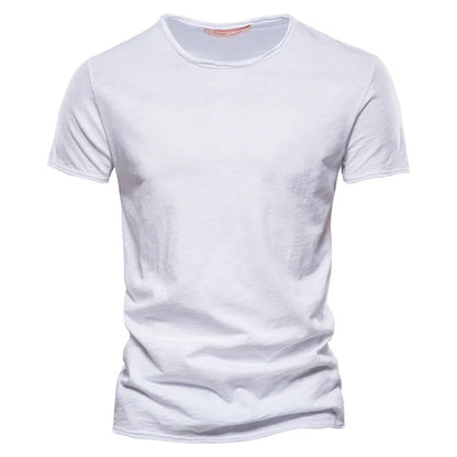 Orvex Linen Kortærmet Herre T-Shirt Bomuld Rund Hals Sommer Casual