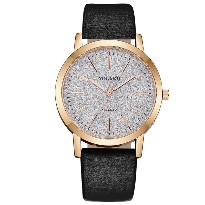 Analogt Armbåndsur Minimalistisk Læder Kvarts | Rovento
