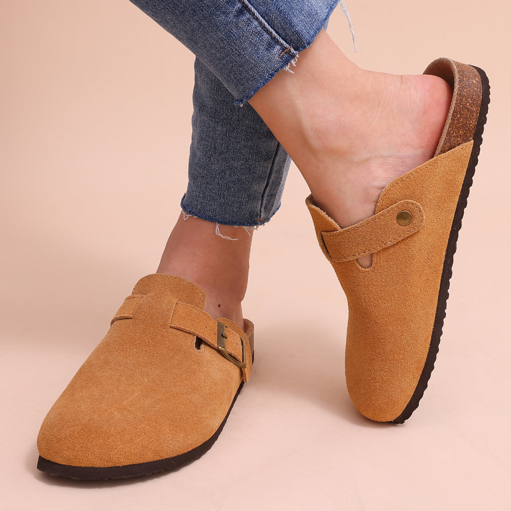 Clogs ruskind komfort kork fodseng | Solevik