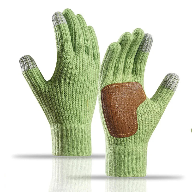 Strikkede unisexhandsker med touchscreen akryl håndledslang model til voksne | Mace