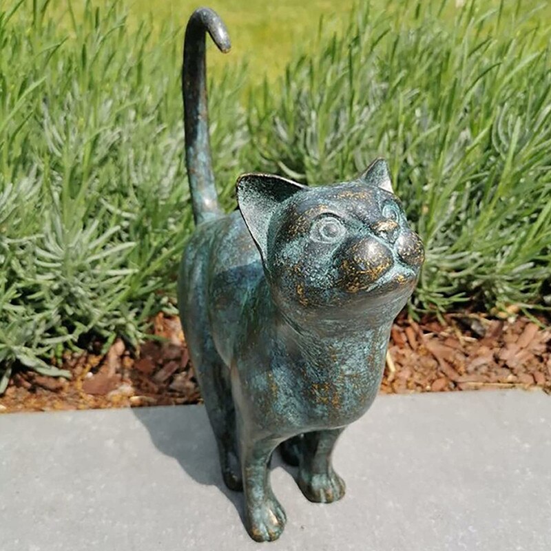 Kattefigur Naturtro Have Dekoration | Felinao