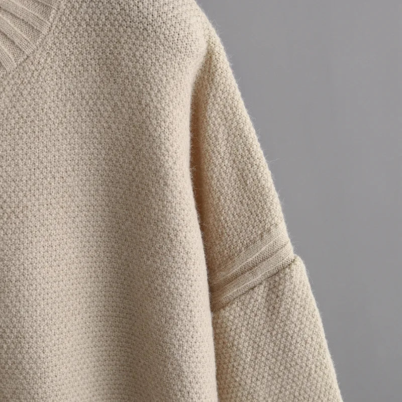Strik Sæt Oversized Komfort Casual | Norixa