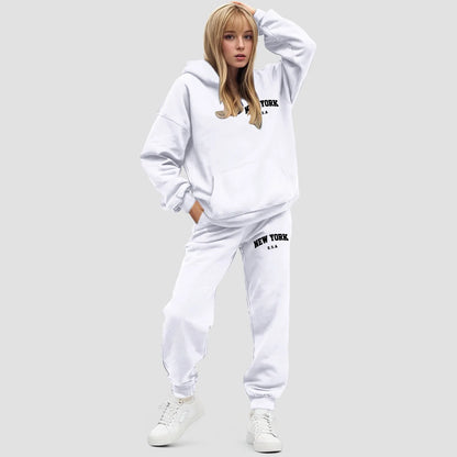 Dames Hoodie Set Oversized Fleece Jogger | Elvara