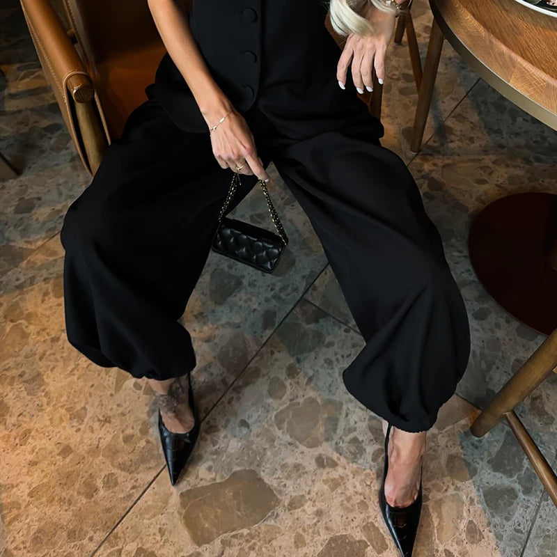 Sæt Slim Elegant Lanterne Ærmer Sommer | Velmira