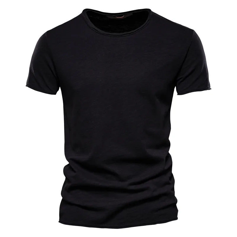 Orvex Linen Kortærmet Herre T-Shirt Bomuld Rund Hals Sommer Casual