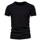 Orvex Linen Kortærmet Herre T-Shirt Bomuld Rund Hals Sommer Casual