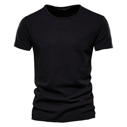 Orvex Linen Kortærmet Herre T-Shirt Bomuld Rund Hals Sommer Casual
