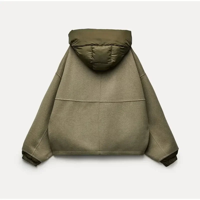 Oversized Damejakke med Lynlås – Casual Efterår & Vinter