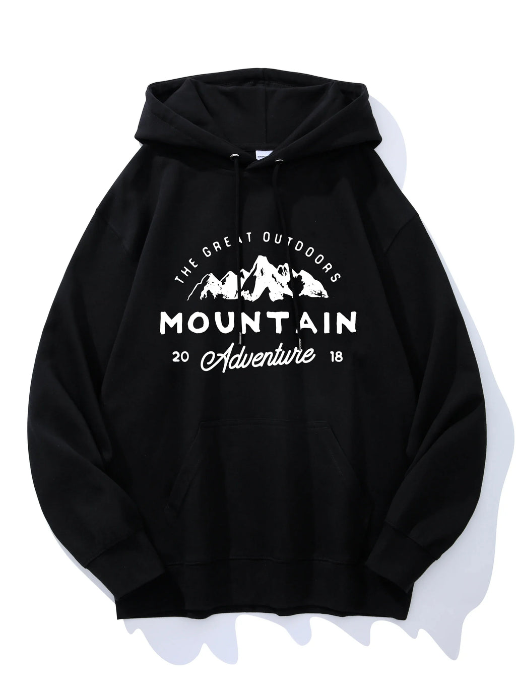 Unisex Hoodie Tekstprint Oversized Pasform Let Polyester Streetwear Komfort | Norex