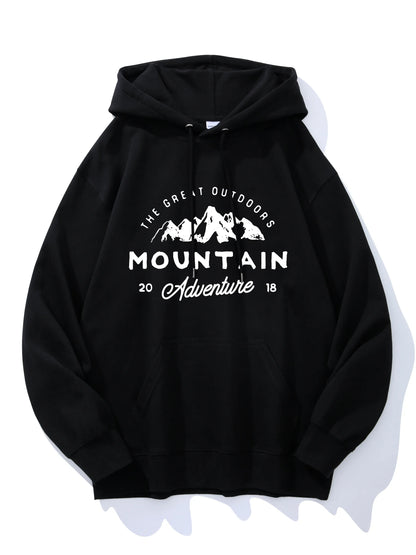 Unisex Hoodie Tekstprint Oversized Pasform Let Polyester Streetwear Komfort | Norex