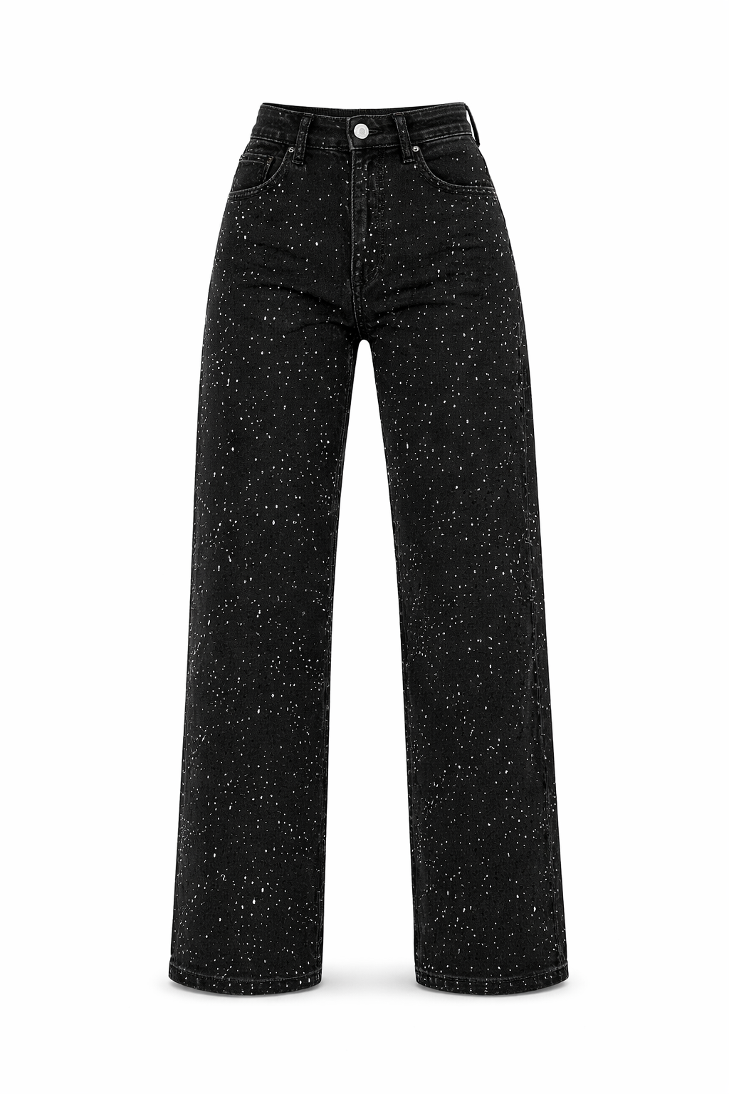 Højtaljede Jeans Lige Pasform Klassisk Denim | Marvila