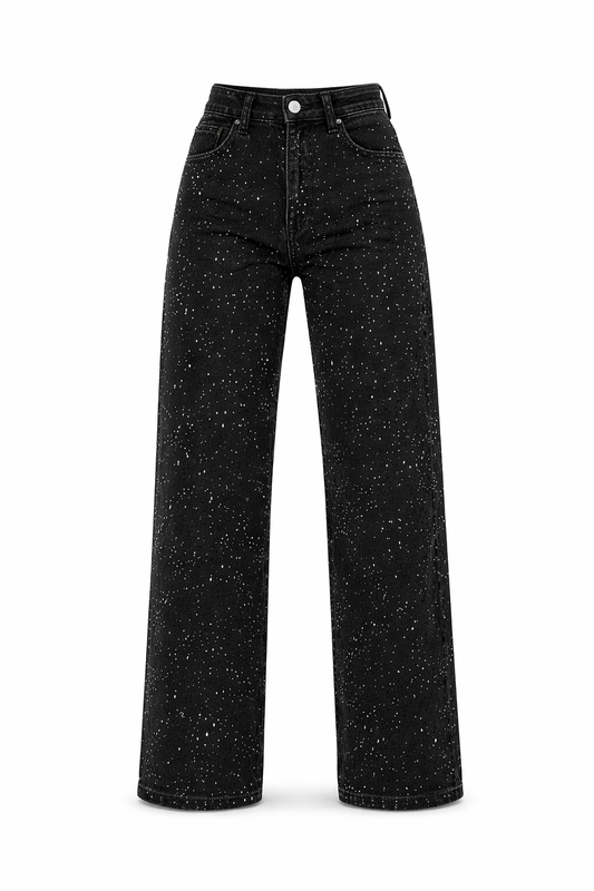 Højtaljede Jeans Lige Pasform Klassisk Denim | Marvila