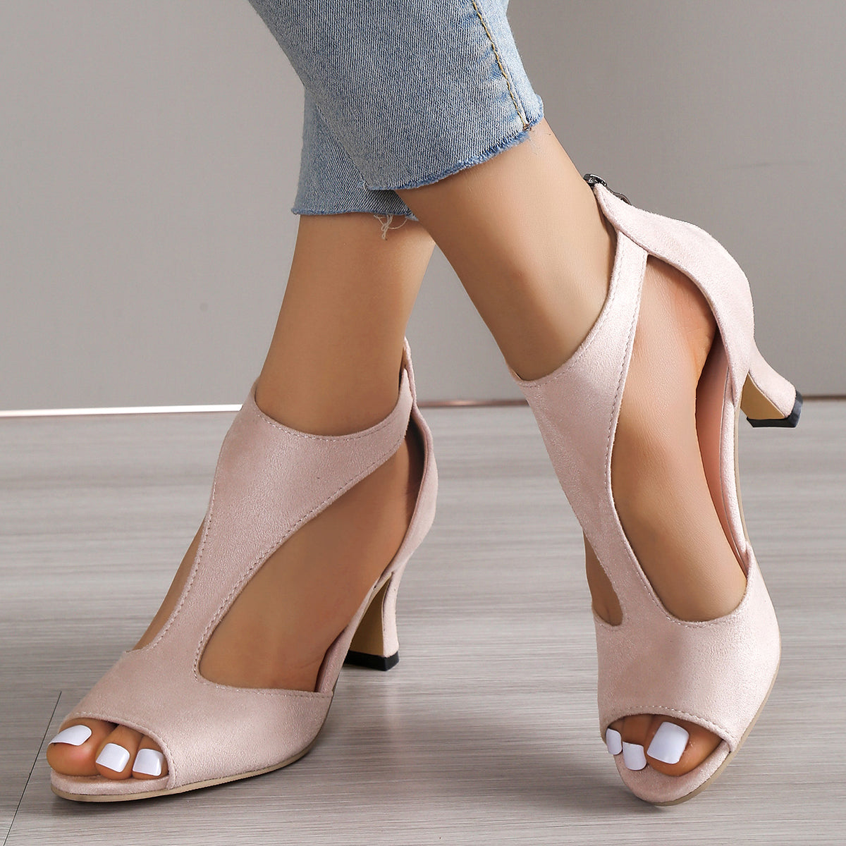 Orthopædiske Sandaler Kitten Heel Komfort T-Rem | Elvion