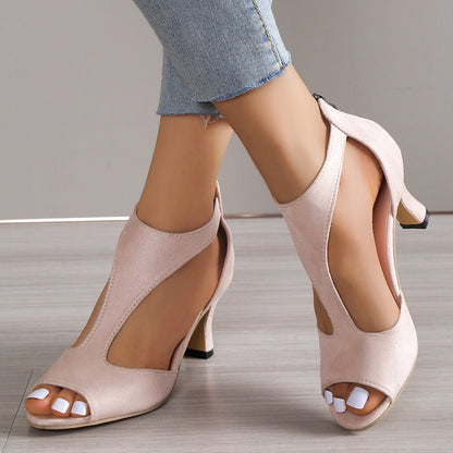 Orthopædiske Sandaler Kitten Heel Komfort T-Rem | Elvion