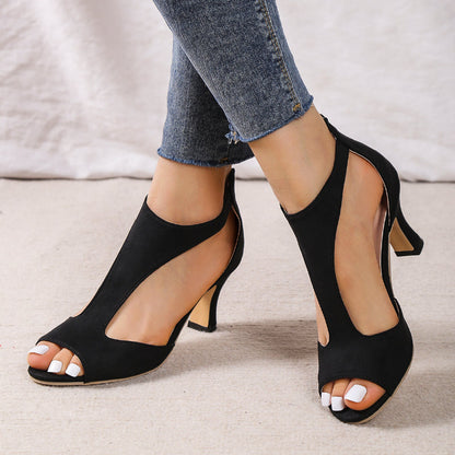 Orthopædiske Sandaler Kitten Heel Komfort T-Rem | Elvion