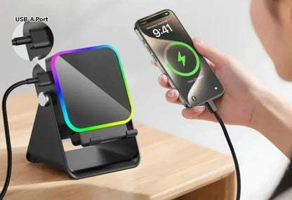 Bluetooth-højttaler med smartphoneholder og RGB-lys | GlowBeat