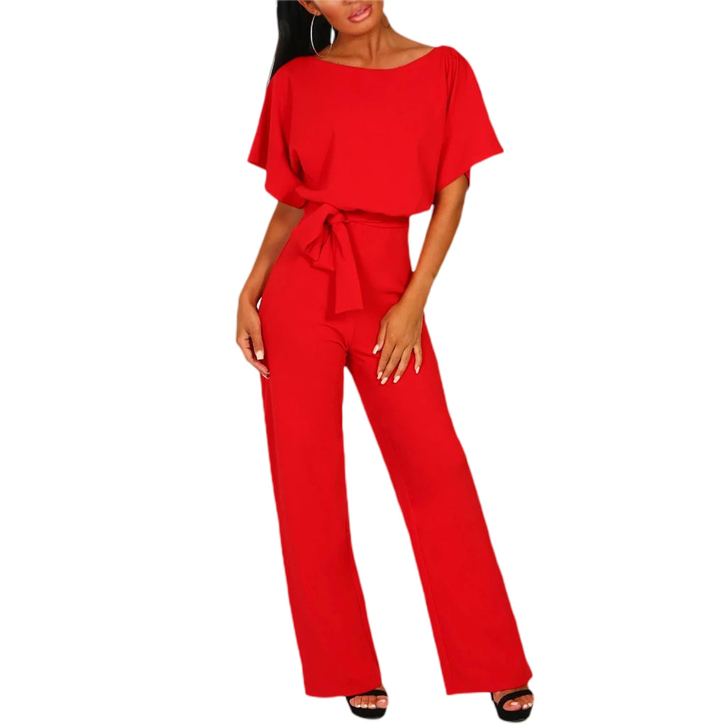 Jumpsuit med Elegant Taljebånd Sommer Pasform | Velmira