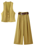 Sæt 2-delt V-Hals High Waist Elegant | Mireya