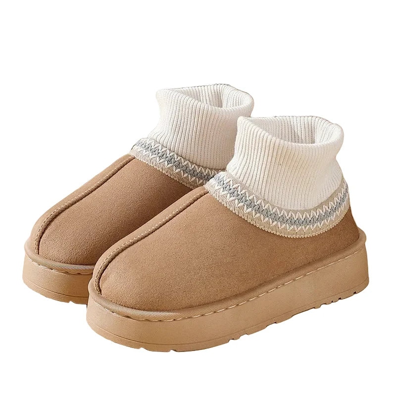 Forede damesko med plys imiteret ruskind slip-on høj model | Iris
