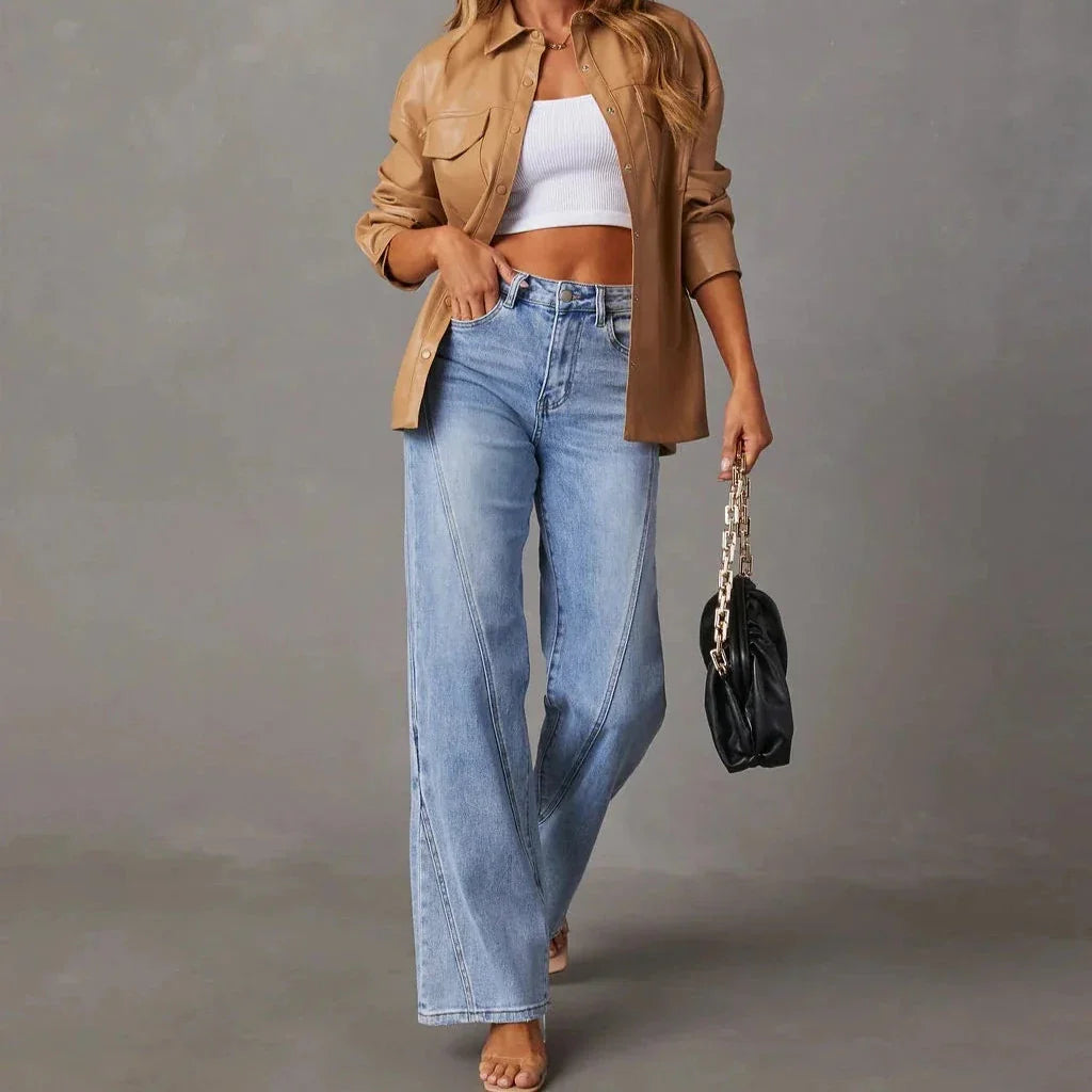 Wide Leg Jeans Vintage Denim Komfortabel Pasform Klassisk Stil | Norvex