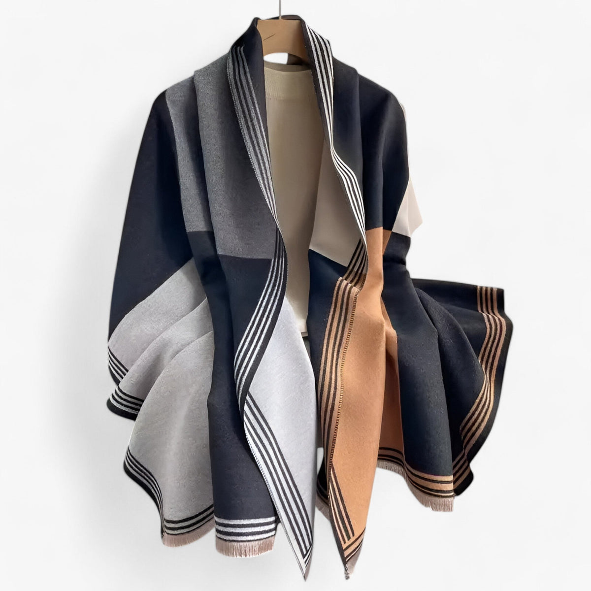 Tørklæde Oversized Geometrisk Multifunktionelt Styling | Virel