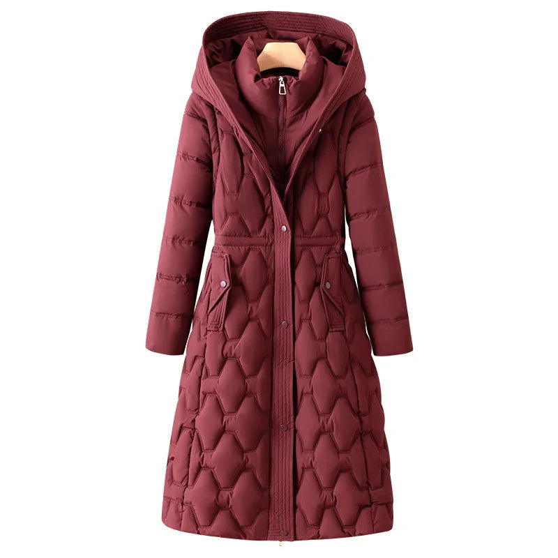 Lang Vinterparka Løs Pasform Polyester | Mirelle